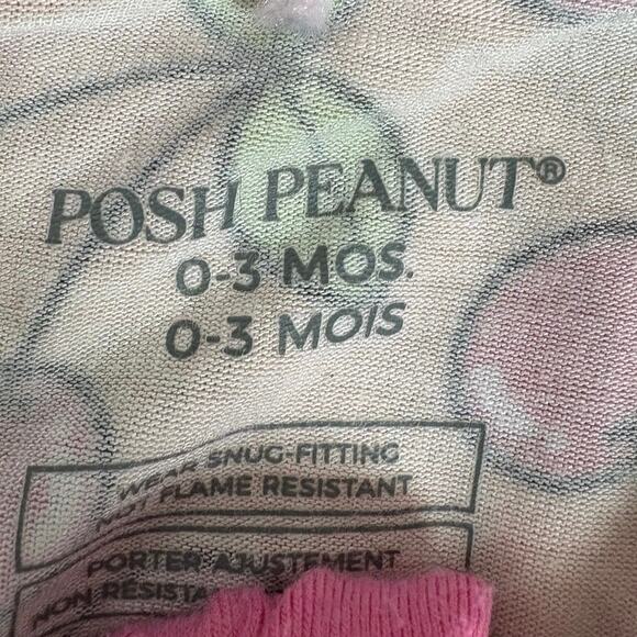 Posh Peanut Floral & Cherry Sleeper Pajama Size 0-3 Months Set of (2) - Picture 4 of 4